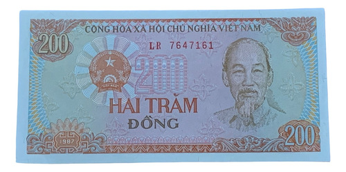 Robmar-billete Sin Circular-vietnam-200 Dong Del 1987