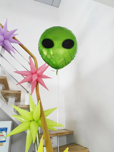 Globo Alien Verde Halloween Alienígenas Fiestas Cumpleaños