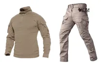 Comprar Uniforme Táctico Kaki Camisa + Pantalón Ripstop Militar 