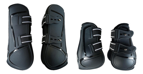 Botas De Tendón De Caballo, Juego De 4 Protectores Xl Negro