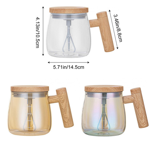 Taza De Agitación Automática Con Tapa, 400ml, Taza De