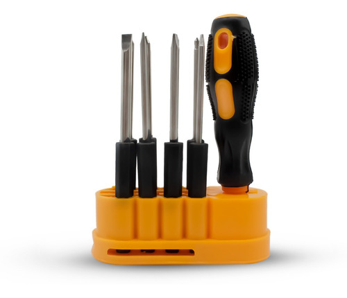 Imagem 3 de 6 de Chave De Fenda Kit Com 10 Pçs 4 Philips E 4 Fenda Com Estojo