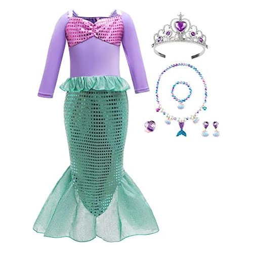 Disfraz De Sirena Niñas Pequeñas, Vestido De Princesa...