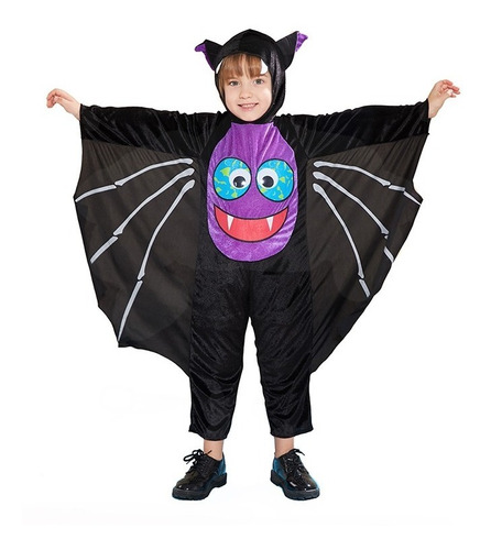 Disfraz De Halloween Murciélago Vampiro Para Niños Con Alas