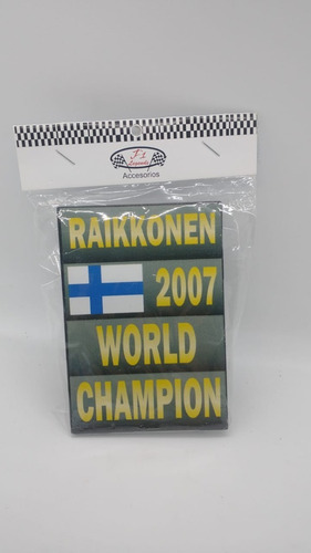 Cartel Para Decorar F1 Raikkonen 1/18 Exhibición Diorama 