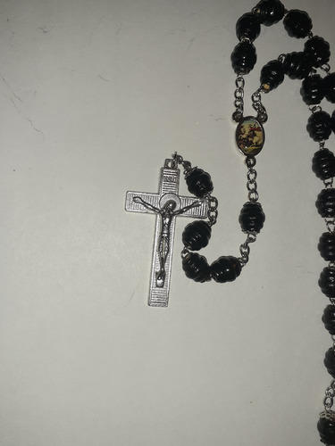 Rosario Centro San Jorge Barrilito Torneado Madera Negra