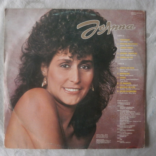 Lp Joanna 1982 Vidamor, Disco Vinil Com Encarte