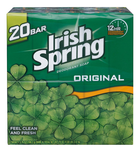 Irish Spring Original Desodorante Soap 20 X 3.75 Oz Jabon Un