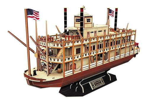 Juguete Rompecabezas 3d Mississippi Steamboat Cubicfun