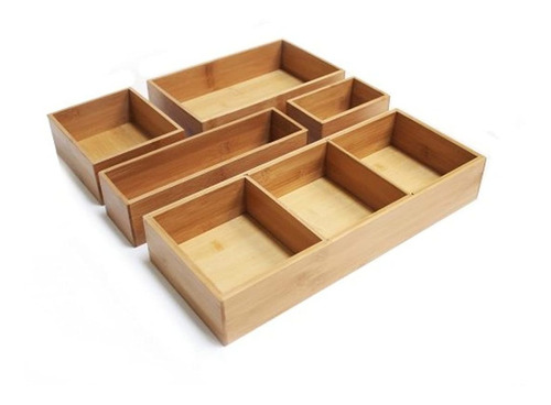 Cajas Organizadoras De Bambú Para Cajón