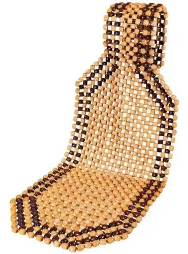 Cubre Asiento Bolitas De Madera Efecto Masajeador Relajante Madera