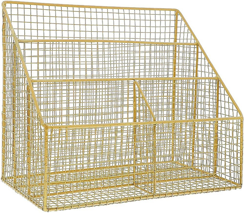 Organizador Electrónico De Oro Con 4 Compartimientos 1...