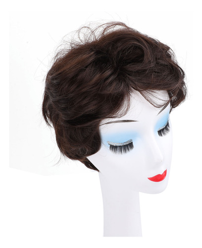 Peluca De Pelo Corto Para Hombre, Resistente Al Calor, Con F