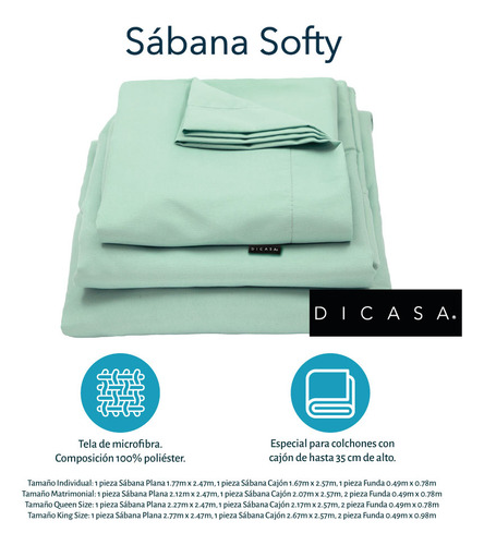 Edredón Individual Dicasa Couzy + Sábanas Softy