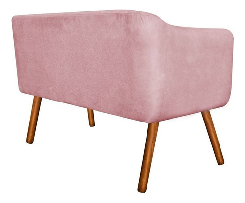 Poltrona Namoradeira Julia 2 Lugares Suede Rose - D'rossi
