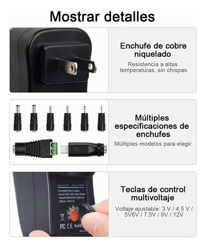 . Adaptador De Corriente Universal 30w