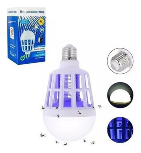 Bombillo Mata Mosquitos Zancudos Moscas Lampara Led 15w