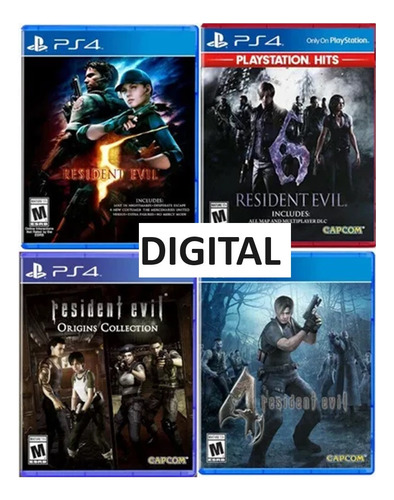 Combo Resident Evil - Ps4/ps5 - Playstation 39$ De Contado