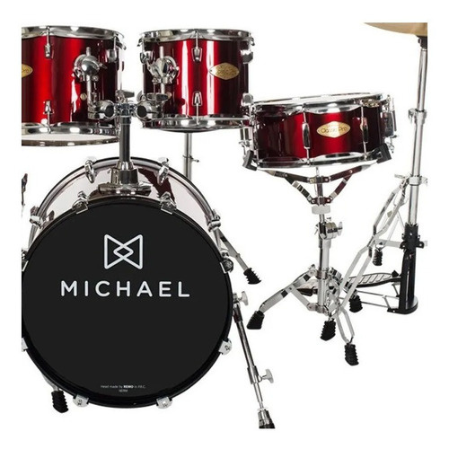 Bateria Acústica Michael Audition Dm828 Natural Bumbo 22