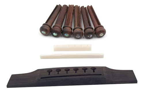 Disens Puente De Guitarra Acústica De 6 Cuerdas Madera, Tuer