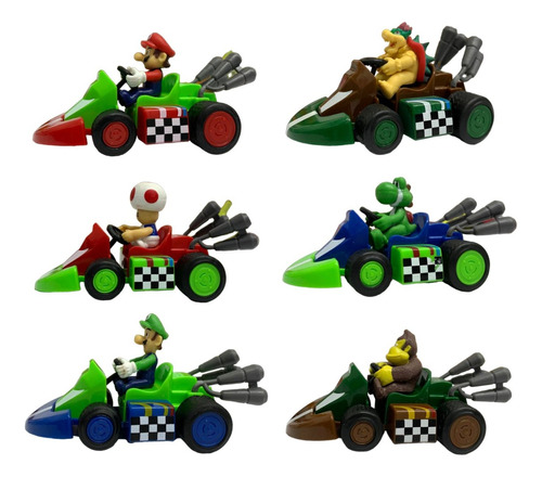 Mario Kart Carros Super Mario Bros Figura, Colección*5
