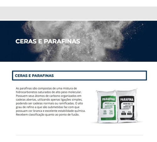  2 Kg Parafina Lentilha Escama 140/145 Petrobras Bahia