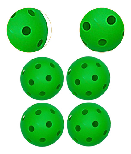 4x Bolas De Floorball, Bolas De Competición Huecas, Verde