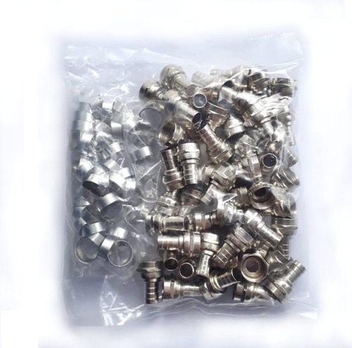 Imagem 3 de 3 de Conector Rg6 De Anilha (pacote Com 50)