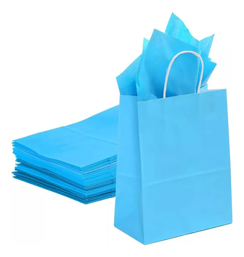 36 Bolsas De Papel  Con Asas Colores - Cotillón - Sorpresita