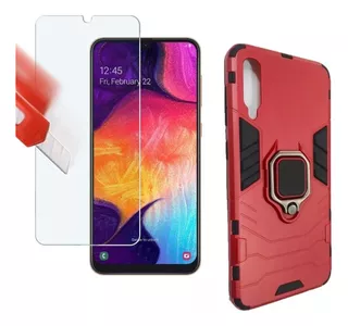 Samsung Galaxy A50 Funda Cover Case Iring + Mica De Vidrio