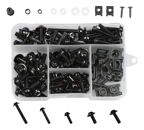 Kit De Tornillos De Carenado De Motocicleta Cnc Negro