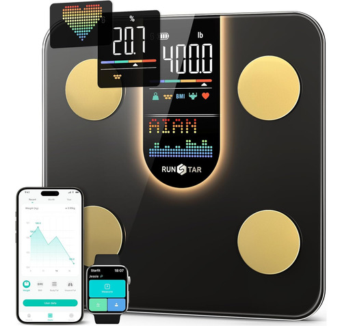 Báscula Runstar Para Peso Corporal, Báscula Inteligente Con