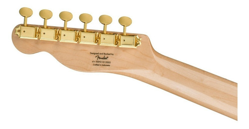 Guitarra elétrica Squier by Fender 40th Anniversary Telecaster de nyatoh 2022 black poliuretano brilhante com diapasão de louro indiano