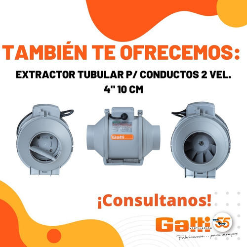 Imagen 9 de 10 de Extractor Tubular Para Conductos De 6 Pulgadas 15 Cm 2 Vel.