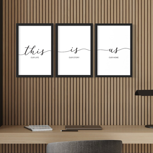 Set 3 Cuadros Con Vidrio - This Is Us 20x30