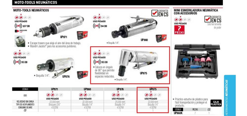 Mototool Neumatico 14 2200 0 Rpm Angular Up875 Urrea