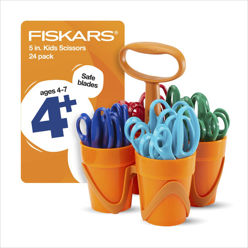 Fiskars Tijeras De Punta Puntiaguda De 5 Pulgadas Para Ninos