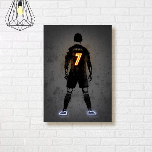 Cuadro Cristiano Ronaldo Cr7 Siu 50 X 35cm Canvas Decorativo