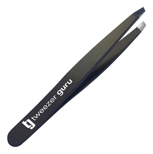 Tweezers Tweezer Guru Slant Pointed Precision Black Para Muj