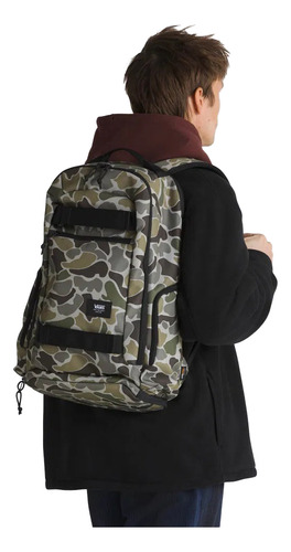 Mochila Vans Skate Dx Skate Backpack Cordura Color Verde Diseño De La Tela Camo