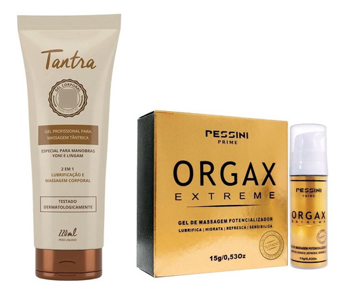  Kit Gel De Massagem Corporal Tantra E Potencializador 5 Em 1