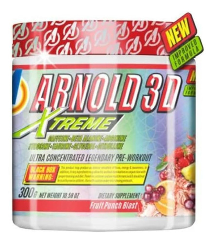 Arnold 3d Xtreme Pré Treino 300g Arnold Nutrition Sabor Green apple