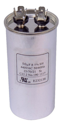 Kit Com 5 Capacitores De Partida Compressor 50uf 2 Terminais