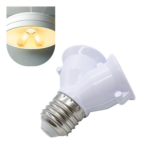 Bocal Soquete Adaptador Tipo Y Duplo 2 Lâmpadas E27 Luz N/a