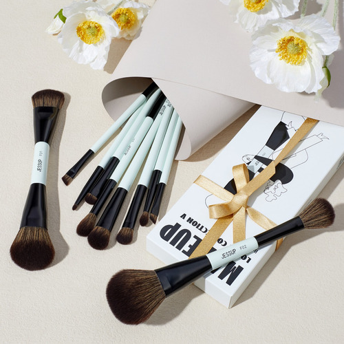 Juego De Brochas De Maquillaje Jessup, 10 Unidades, Libres D