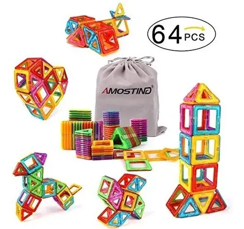 KIDCHEER Bloques de Construcción Magnéticos de 200 Piezas - Bloques de Bosque, Juguete de Construcción Educativo, Regalo para Niños y Niñas de 3 a 10 Años
