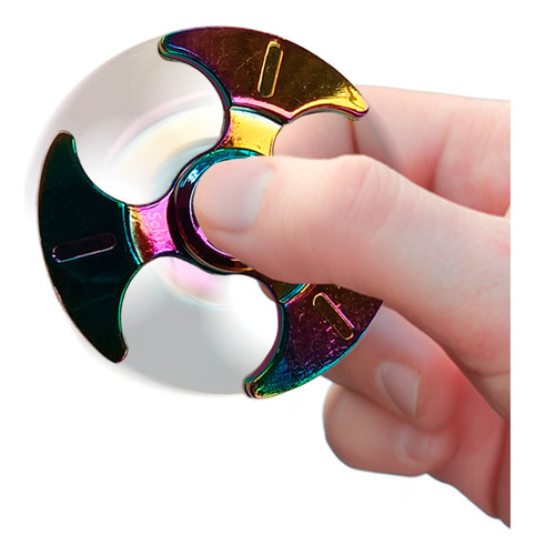 Fidget Spinner Estrella Tornasol Metal 100% Calidad Grande Color 3