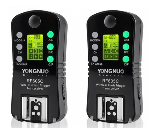 2 Radios Yongnuo Rf 605 C Para Canon No Ttl + Envío Gratís