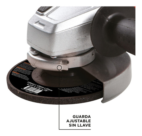 Esmeriladora 4-1/2 820w + Accesorios Black+decker G720k12 Naranja 60 Hz