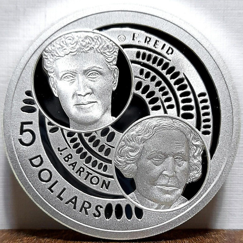 Moneda Australia, 5 Dollars 2001 - Plata Fina - Centenario 2